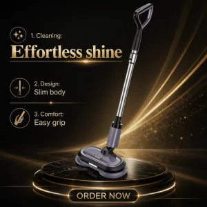 Dual Spinning Electric Mop Wireless Household Floor Cleaner with Water Spraying Wet Dry Cleaning Waxing Mopping