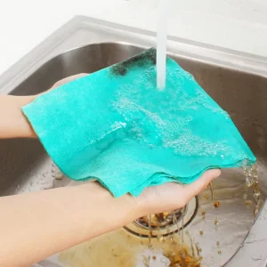 Dual Use Absorbent Cleaning Cloths Lazy Rags Wet and Dry Washable Reusable Thick Viscose Bamboo Fiber Easily Greasy Portable