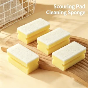 Dual sided Polyester Scouring Pad Cleaning Sponge Kitchen Washing Scrubber Dish Cleaning Supplies