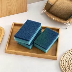 Dual sided Scouring Pad PU Material Sponge for Bathroom Kitchen Cleaning Products