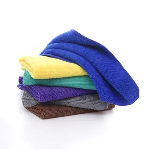 Durable 300GSM Warp Knitted Microfiber Cleaning Cloth 40*40cm Square Kitchen Absorbent Cleaning Towel