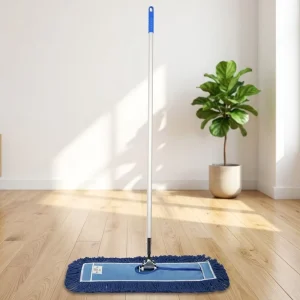 Durable Aluminum Handle Multi Color Dust Mop Cotton Fringe Loop End Flat Mop Washable Reusable Pad for Commercial Room Cleaning
