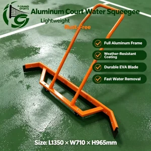 Durable Aluminum Rain Shuttle Court Floor Water Cleaning Squeegee with Wheels Factory Direct Water Pusher for Pickleball Court