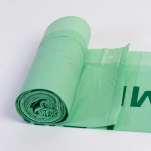 Durable Biodegradable Drawstring Trash Bags with PLA and Cornstarch for Household Use