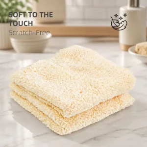 Durable Cloth Micro Fiber Cleaning Towel Coral Fleece Eco Friendly Stocked Scratch Free Soft for Kitchen