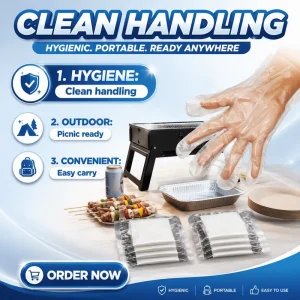 Durable Disposable PE Household Gloves Plastic Food Gloves for Restaurant Cleaning & Food Service