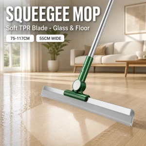 Durable Eco Plastic Grip Cleaning Squeegee Soft TPR Blade Glass Wiper Window Scraper for Home and Floor Washing
