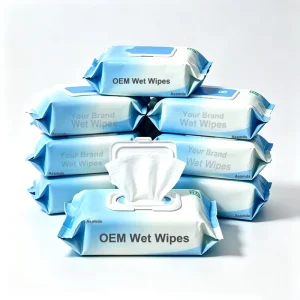 Durable Flip Alcohol Free Adult Gentle Cleansing Flushable Non Woven 100% Biodegradable Household Wet Wipes 15X20cm