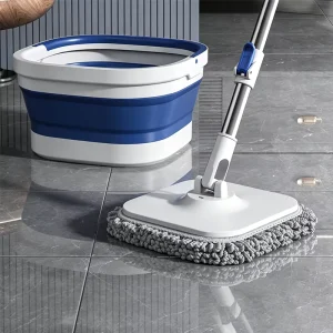 Durable Foldable Spin Mop Easy Dehydration Design