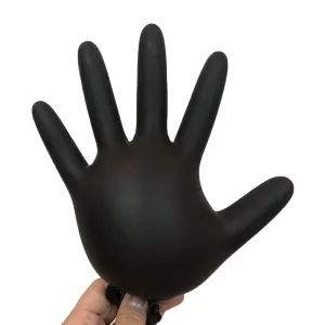 Durable Household Cleaning Black Color PVC Gloves Waterproof Kitchen Gloves