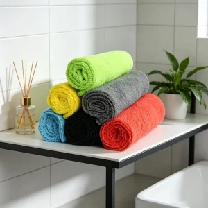Durable Mesh Scouring Dish Cloth Microfiber Kitchen Cleaning Towel Customizable