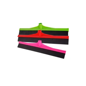 Durable Plastic Floor Squeegee with Steel Handle for Home Glass Cleaning