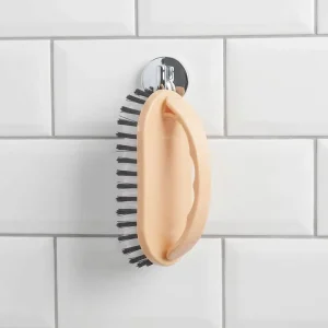 Durable Plastic Non Slip Handle Clothes Brush for Household Laundry and Fabric Care