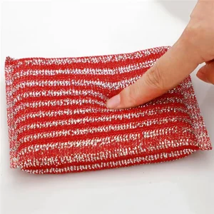 Durable Polyester 4-Piece Kitchen Pot Scouring Pad Sponge Scrubbers for Dishes and Bowls