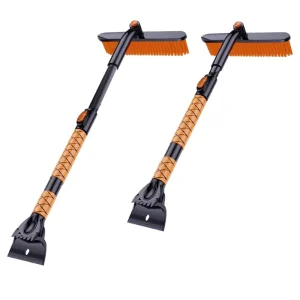 Durable Portable Snow Shovel Removal Broom Deicing Car Window Windshield Ice Scraper Double headed Anti slip Telescopic Handle