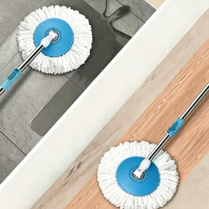 Durable Rotating Floor Mop Bucket Kit Labor Saving Self Twisting Design for Daily Home Floor Cleaning