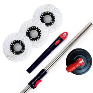 Durable Rust Free Thickened Stainless Steel Telescopic Pole Four Side Wringing Mop