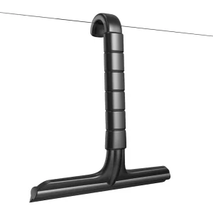 Durable Silicone Car Glass Squeegee Bathroom Window Floor Door Cleaning Squeegee with Plastic Hanging Hook for Home Garage Use