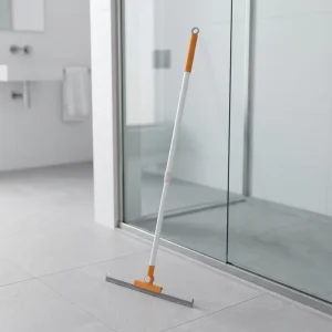 Durable Silicone Floor Squeegee with Metal Handle Extendable Pole