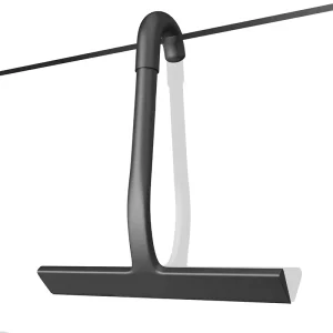 Durable Silicone Iron Car Glass Squeegee Bathroom Window Floor Door Cleaning Squeegee with Hanging Hook for Home Garage Use