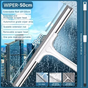 Durable TPE Blade Plastic Handle Indoor Outdoor Glass Cleaner Squeegee for Shower Car Windshield Mirror