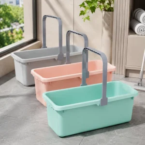 Durable Thickened Rectangular Plastic Mop Bucket Large Capacity Household Bathroom Floor Cleaning Factory Direct Supply