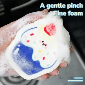 Duty Non woven Dishwashing Sponge Absorbent Scouring Pad for Kitchen