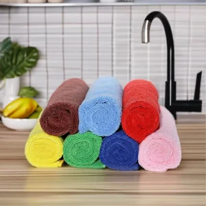 EM Multi Color Microfiber Eco Friendly Plain Car Cleaning Towel Sublimation Blanks Absorbent Tea Towels for Kitchen
