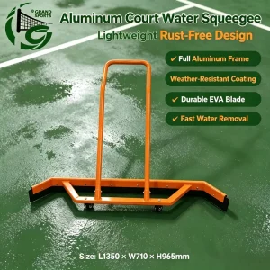 Easy Push Tennis Pickleball Court Water Remover Roller Outdoor Sports Court Squeegee Push Broom Rain Shuttle for Rain Water