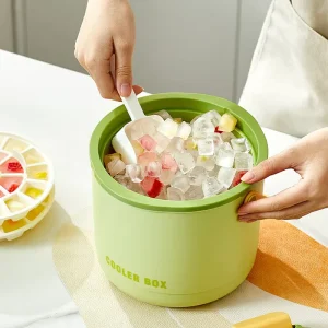 Easy Release Outdoor Ice Buckets, Round Large Insulated Ice Buckets with Lid