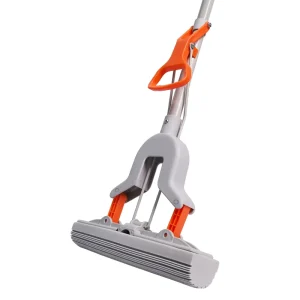 Easy Squeeze Sponge Mop No Hand Wash PVA Mop with Telescopic Handle for Household Floor Cleaning