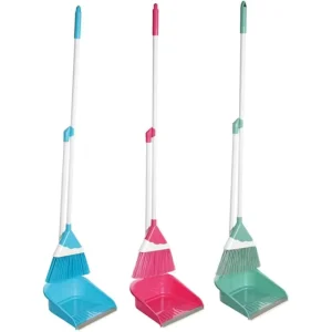 Easy Use Plastic Long Handle Broom and Dustpan Set