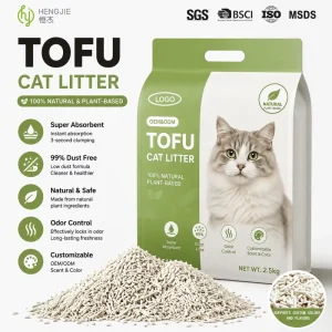 Eco Cat Litter Sand Biodegradable Flushable Zero Dust Fast Clumping Tofu Cat Litter for Multi Cat Users