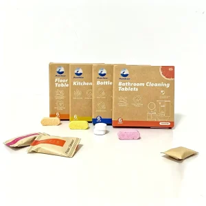 Eco Effervescent Cleaning Tablets for Spray Refills, Kitchen, Bathroom, and Floor