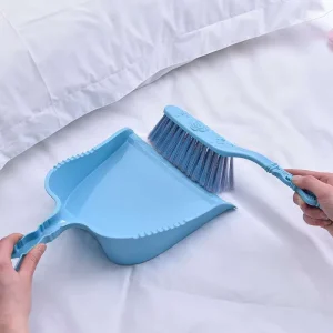 Eco-Friendly 2-in-1 Plastic Brush Dustpan and Broom Set for Home, Sofa, and Bed Cleaning