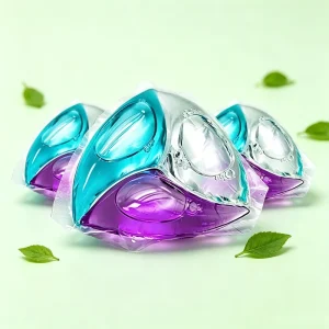 Eco Friendly 3 Chambers Apparel Detergent Pods with Color Lock & Anti Fade Strong Cleaning Anti Bacterial Customized Color