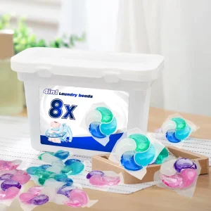 Eco-Friendly 3 in 1 Liquid Laundry Detergent Capsules Pods Various Color Lavender Scent Washing Powder