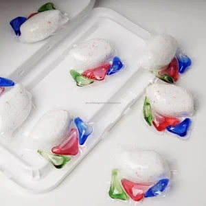 Eco Friendly 5 in 1 Dishwasher Pods Disposable Kitchen Detergent Gel Capsules Powder Shape