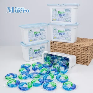 Eco-Friendly 5-in-1 Solid Shape Laundry Detergent Pods Washing Cleaning Drying Clothes Capsules