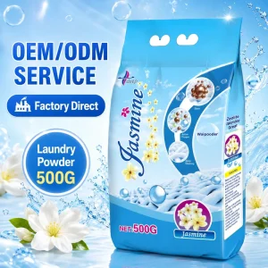 Eco-Friendly 500g High-Foam Laundry Detergent Powder for Hand and Machine Wash