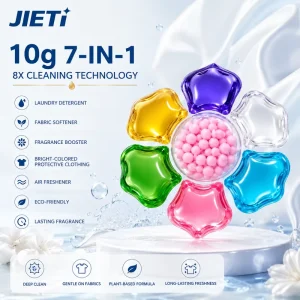 Eco-Friendly 7-in-1 Laundry Detergent Pods and Capsules Deep Stain Removal Fabric Conditioner Factory Direct
