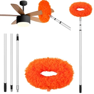 Eco-Friendly Aluminum Alloy Telescopic Feather Duster for High and Low Levels