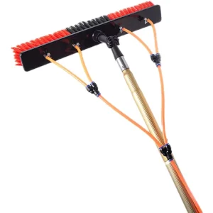 Eco-Friendly Aluminum Alloy Triangle Water Flow Solar Panel Cleaning Brush Extendable Water-fed Pole for Solar Cleaning