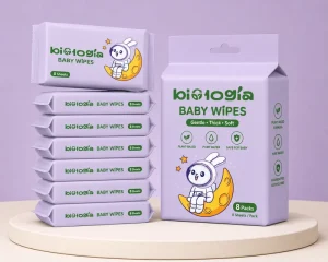 Eco-Friendly Antibacterial Portable Mini Household Flushable Non-Woven Baby Hand Cleansing Wipes 14x15cm Independent