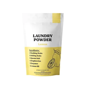 Eco Friendly Apparel Laundry Detergent Powder Concentrated Natural Lemon & Lavender Scented Easy Rinse Bulk Packing