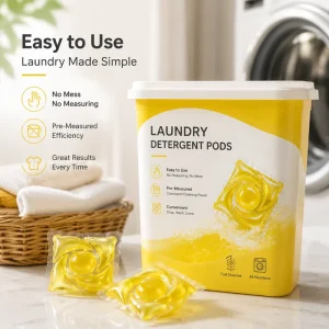 Eco-Friendly Apparel Laundry Pods Antibacterial Color Protector Deep Clean Plant-Based Long-Lasting Fragrance Biodegradable