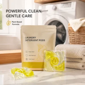 Eco-Friendly Apparel Laundry Pods, High Efficiency, 8x Cleaning Power, Stain Removal, Fabric Softener, Phosphate-Free