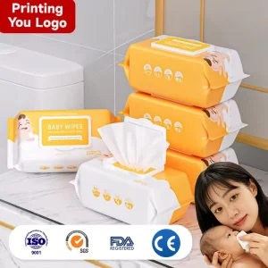 Eco Friendly Baby Cotton Tissue Soft Fragrance Disposable Wet Dry Towel Organic Custom Cleaning Wet Wipes