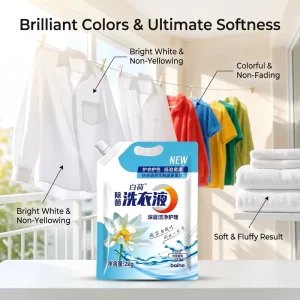 Eco-Friendly Baby Laundry Detergent for Sensitive Skin Natural Fragrance Organic Washing Liquid No Residue