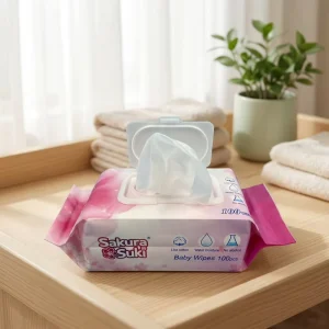 Eco Friendly Baby Wet Wipes Hypoallergenic Cleansing Wipes 100pcs Household for Baby Sensitive Skin Care